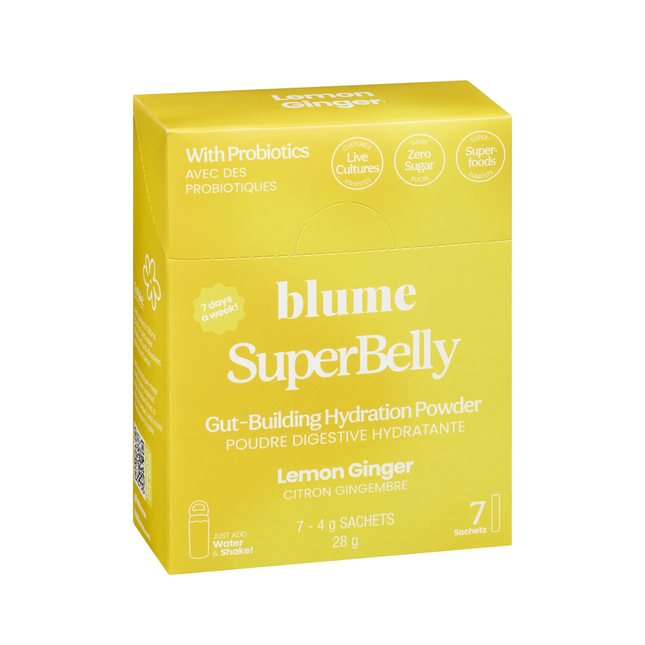Blume - Superbelly Gut Building Hydration Powder, Lemon Ginger | 7 Sachet