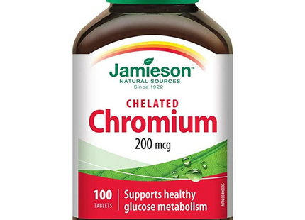 Jamieson - Chelated Chromium 200mcg | 100 Tablets
