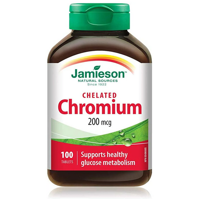 Jamieson - Chelated Chromium 200mcg | 100 Tablets
