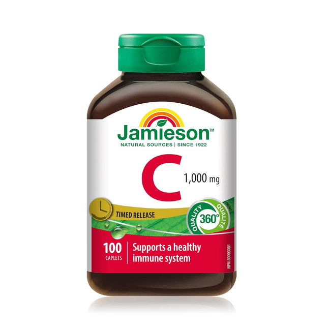 Vitamine C Jamieson, 500 mg, libération prolongée | 100 comprimés