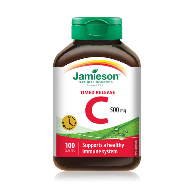 Vitamine C Jamieson, 500 mg, libération prolongée | 100 comprimés