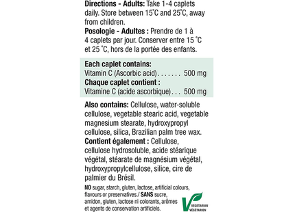 Vitamine C Jamieson, 500 mg, libération prolongée | 100 comprimés
