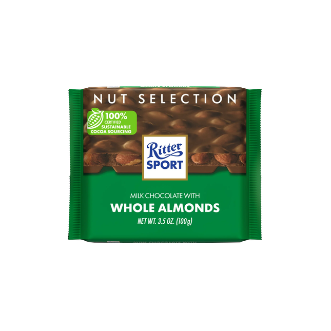 Ritter Sport - Milk Chocolate Bar with Whole Almonds | 100 g
