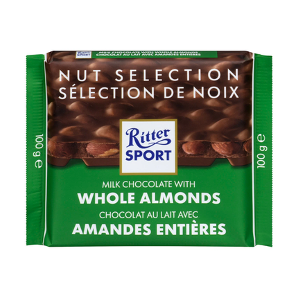 Ritter Sport - Milk Chocolate Bar with Whole Almonds | 100 g