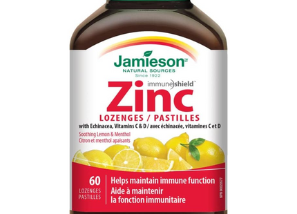 Jamieson - Immune Shield Zinc Lozenges - Soothing Lemon & Menthol | 60 Lozenges