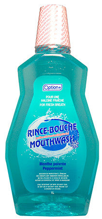 Option+ Antibacterial Mouthwash - Peppermint | 1 L