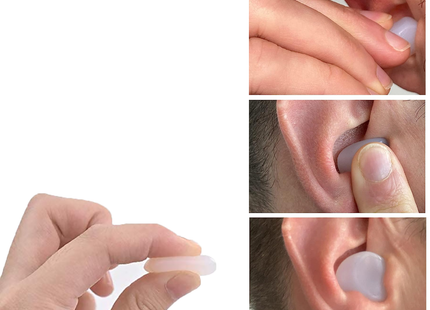 Option+ - Soft Silicone Ear Plugs & Case | 4 Earplugs + 1 Case