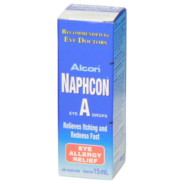Alcon - Naphcon A, gouttes pour les yeux pour le soulagement des allergies | 15 ml