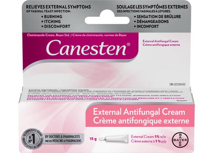 Canesten - Crème antifongique externe pour infection à levures | 15g