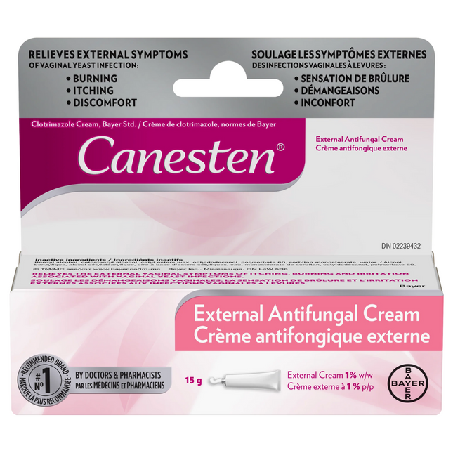 Canesten - Crème antifongique externe pour infection à levures | 15g