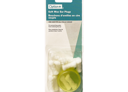 Option+ Soft Wax Ear Plugs with Case | 6 Pairs + 1 Case