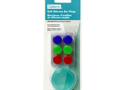 Option+ Soft Silicone Ear Plugs with Case | 3 Pairs + 1 Case