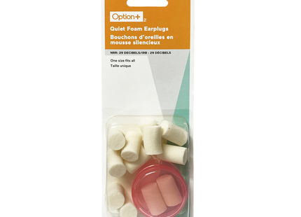 Option+ Quiet Foam Ear Plugs with Case | 6 Pairs + 1 Case