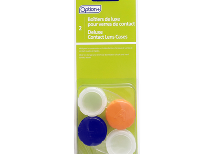 Option+ - Deluxe Contact Lens Cases | 2 Pack