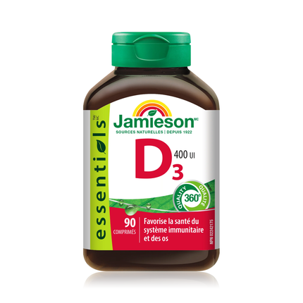 Jamieson Vitamine D3, 400 UI | 90 comprimés