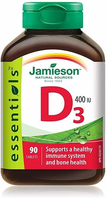 Jamieson Vitamin D3, 400 IU | 90 Tablets