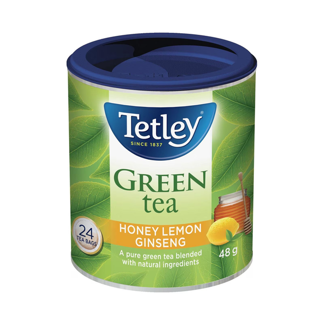 Tetley - Green Tea with Honey Lemon Ginseng | 24 Tea Bags