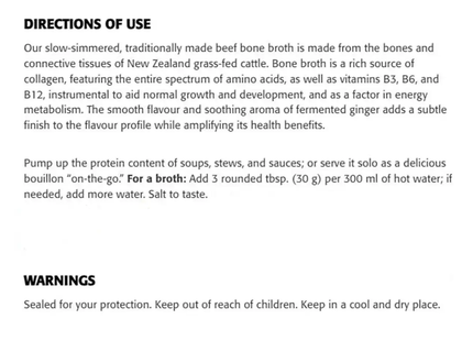 New Roots - Beef Broth with Ginger | 300 g
