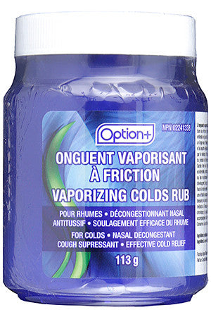 Option+ Vaporizing Colds Rub | 113 g