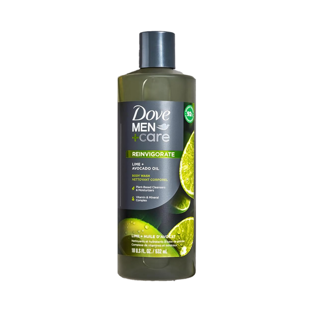 Dove - Gel douche Men+Care, citron vert et huile d'avocat | 532 ml
