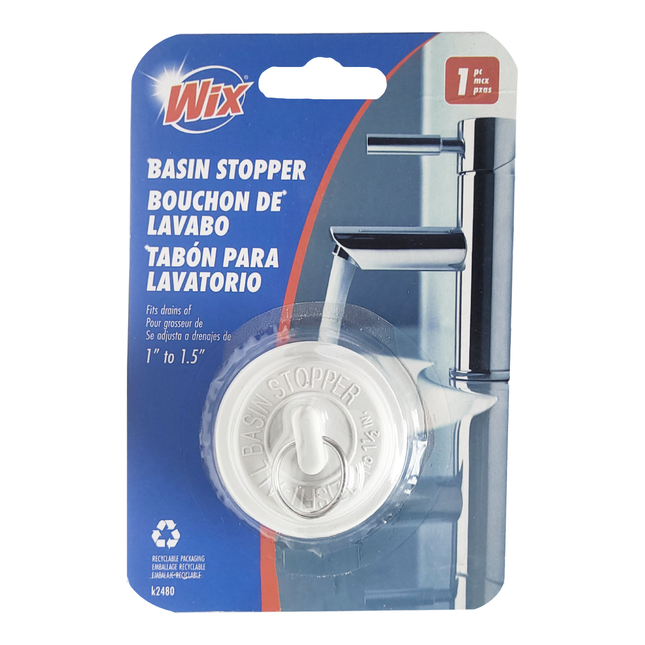 Wix - Basin Stopper - 1" - 1.5" Drains | 1 Pack