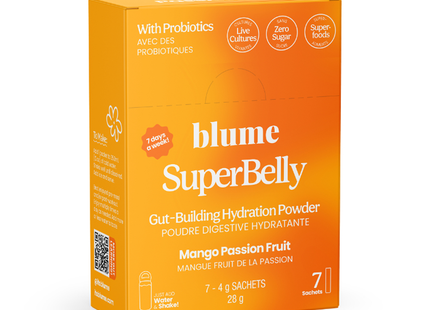 Blume - Superbelly Gut Building Hydration Powder, Mango Passion Fruit | 7 Sachets