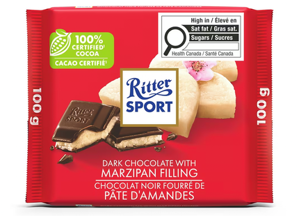Ritter Sport - Dark Chocolate Bar with Marzipan Filling | 100 g
