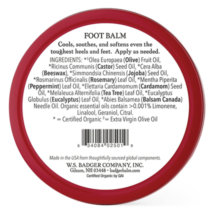 Badger - Organic Foot Balm - Peppermint & Tea Tree | 56 g