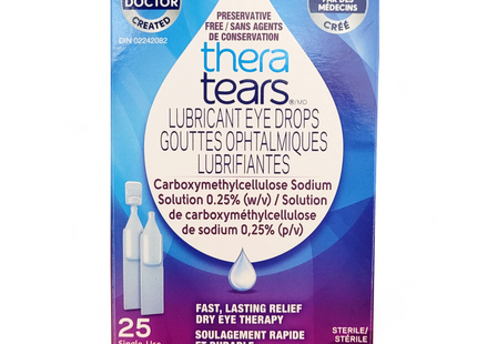 Thera Tears - Lubricant Eye Drops - Single Use Containers | 25 x 0.6 mL Per Container