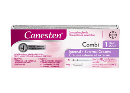 Canesten - Crème vaginale Combi-Pak | 1 Traitement