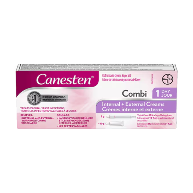 Canesten - Crème vaginale Combi-Pak | 1 Traitement