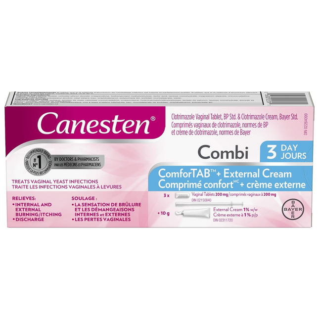 Canesten - Combi ComforTab + Crème vaginale externe | 3 jours