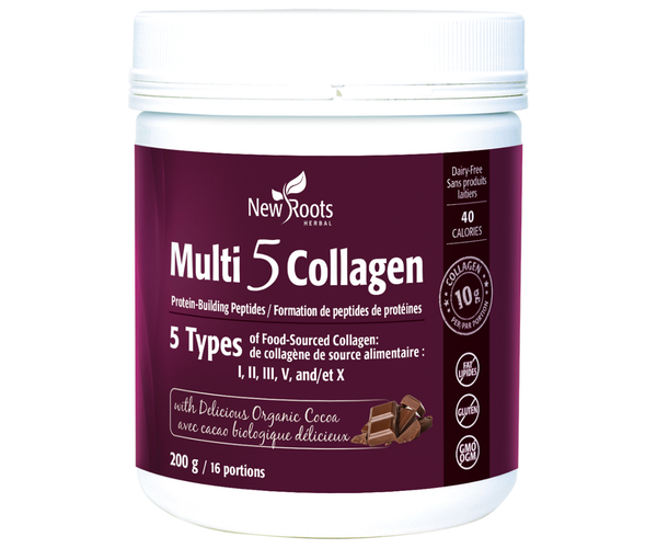New Roots - Multi 5 Collagen With Delicious Organic Cocoa | 200 g ...