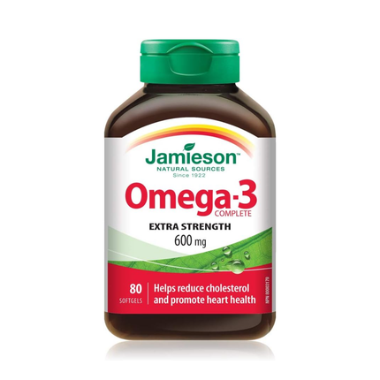 Jamieson - Oméga-3 complet extra fort 600 mg | 80 gélules