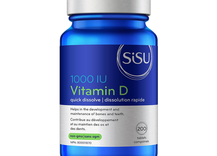 SISU - Vitamine D 1000 UI Dissolution Rapide | 200 Comprimés