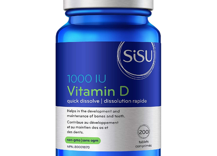 Sisu - Vitamin D - 1000 IU - Quick Dissolve | 200 Tablets*