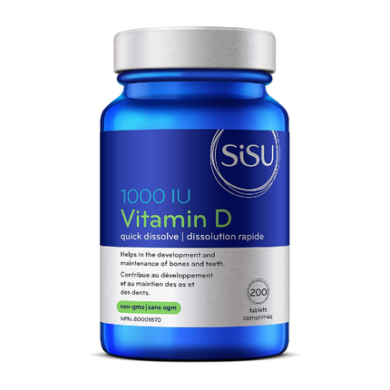 Sisu - Vitamine D - 1000 UI - Dissolution rapide | 200 comprimés*
