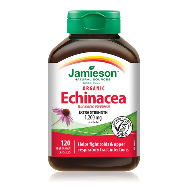 Jamieson - Extra Strength Organic Echinacea 1200 mg | 120 Capsules