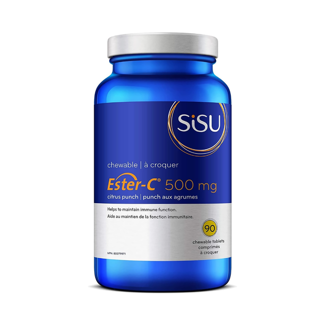 SISU - Ester-C 500 mg Chewable Tablets - Citrus Punch | 90 Tablets