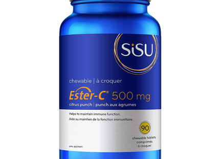 Sisu - Ester-C 500 mg Chewable Tablets - Citrus Punch Flavour | 90 Tablets*