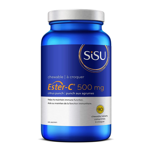 Sisu - Ester-C 500 mg Chewable Tablets - Citrus Punch Flavour | 90 Tablets*