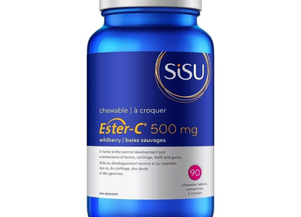 SISU - Ester-C 500 mg Chewable Tablets - Wildberry | 90 Tablets