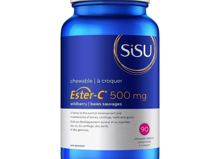 Sisu - Comprimés à croquer Ester-C 500 mg - Saveur de baies sauvages | 90 comprimés*