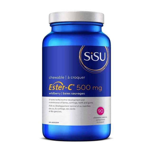 Sisu - Comprimés à croquer Ester-C 500 mg - Saveur de baies sauvages | 90 comprimés*