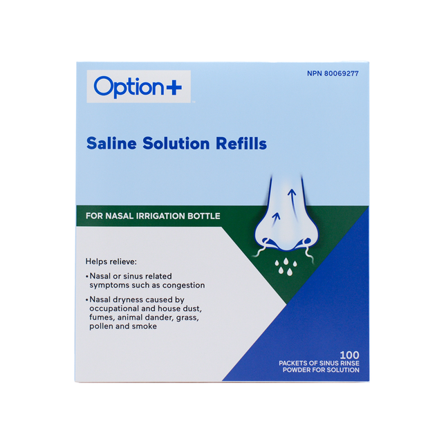 Recharges de solution saline Option+ | 100 paquets