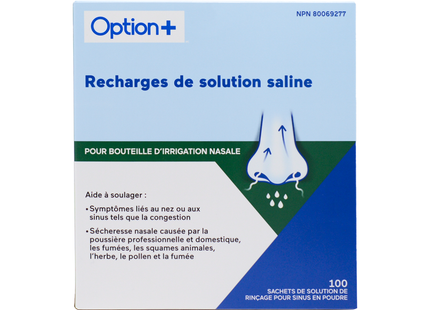 Recharges de solution saline Option+ | 100 paquets