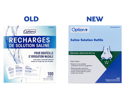 Recharges de solution saline Option+ | 100 paquets