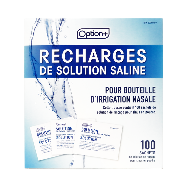 Option+ Saline Solution Refills | 100 Packets