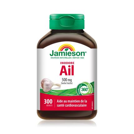 Jamieson - Odourless Garlic (Raw Herb) 500 mg | 300 Softgels