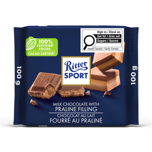 Ritter Sport - Milk Chocolate with Praline Filling | 100 g